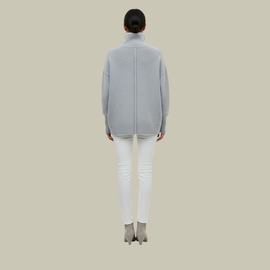 Michaela | Damen Entspannter Winterpullover mit Langarm