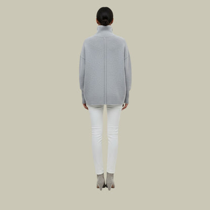 Michaela | Damen Entspannter Winterpullover mit Langarm