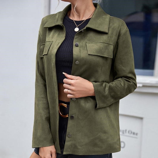Lydia | Damen Winter Utility Hemdjacke mit Knöpfen