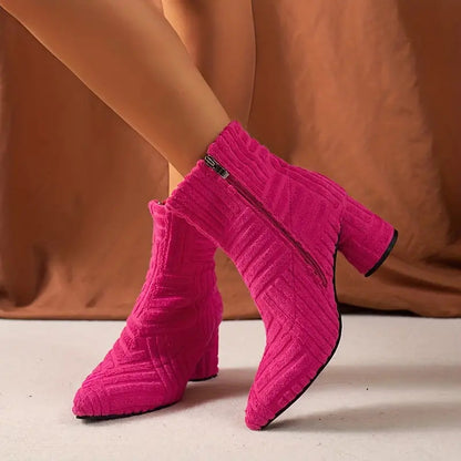 Helga | Damen Winter Stiefeletten mit Blockabsatz