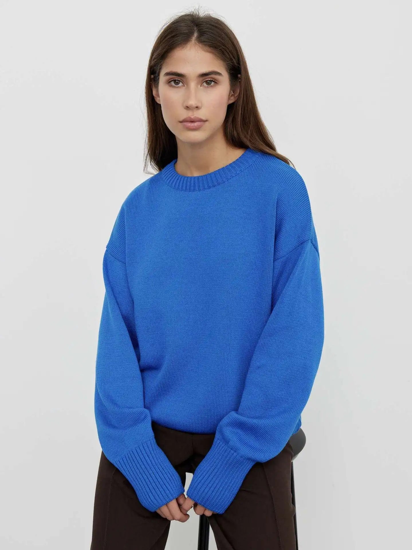 Anna | Damen Winterpullover mit Rippbündchen
