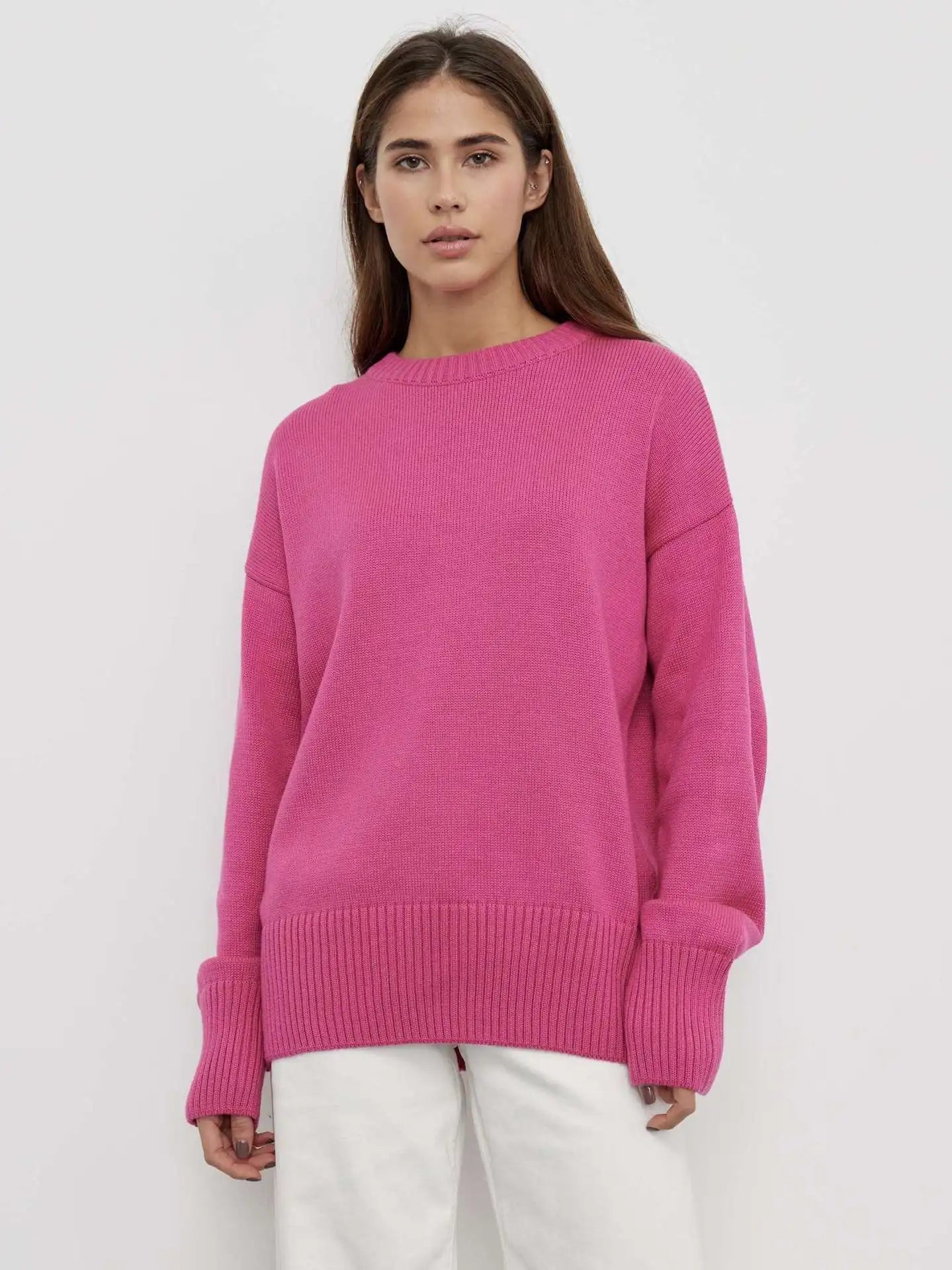 Anna | Damen Winterpullover mit Rippbündchen