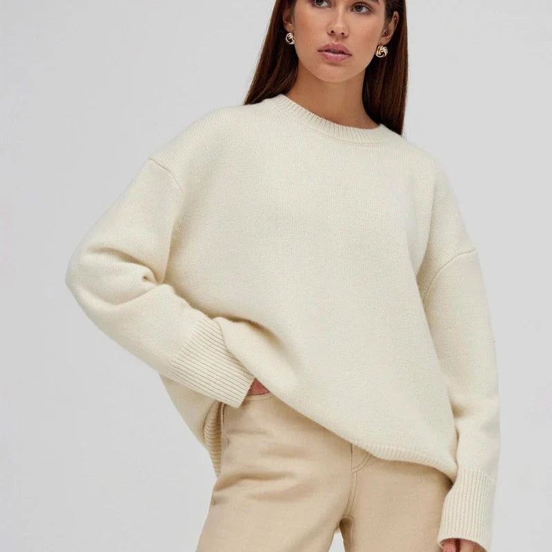 Anna | Damen Winterpullover mit Rippbündchen