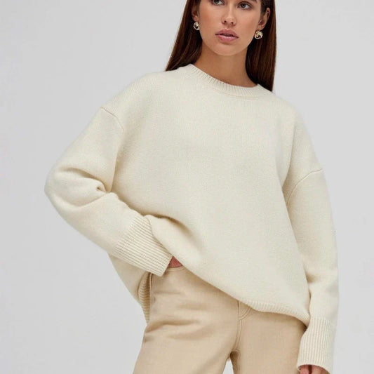 Anna | Damen Winterpullover mit Rippbündchen