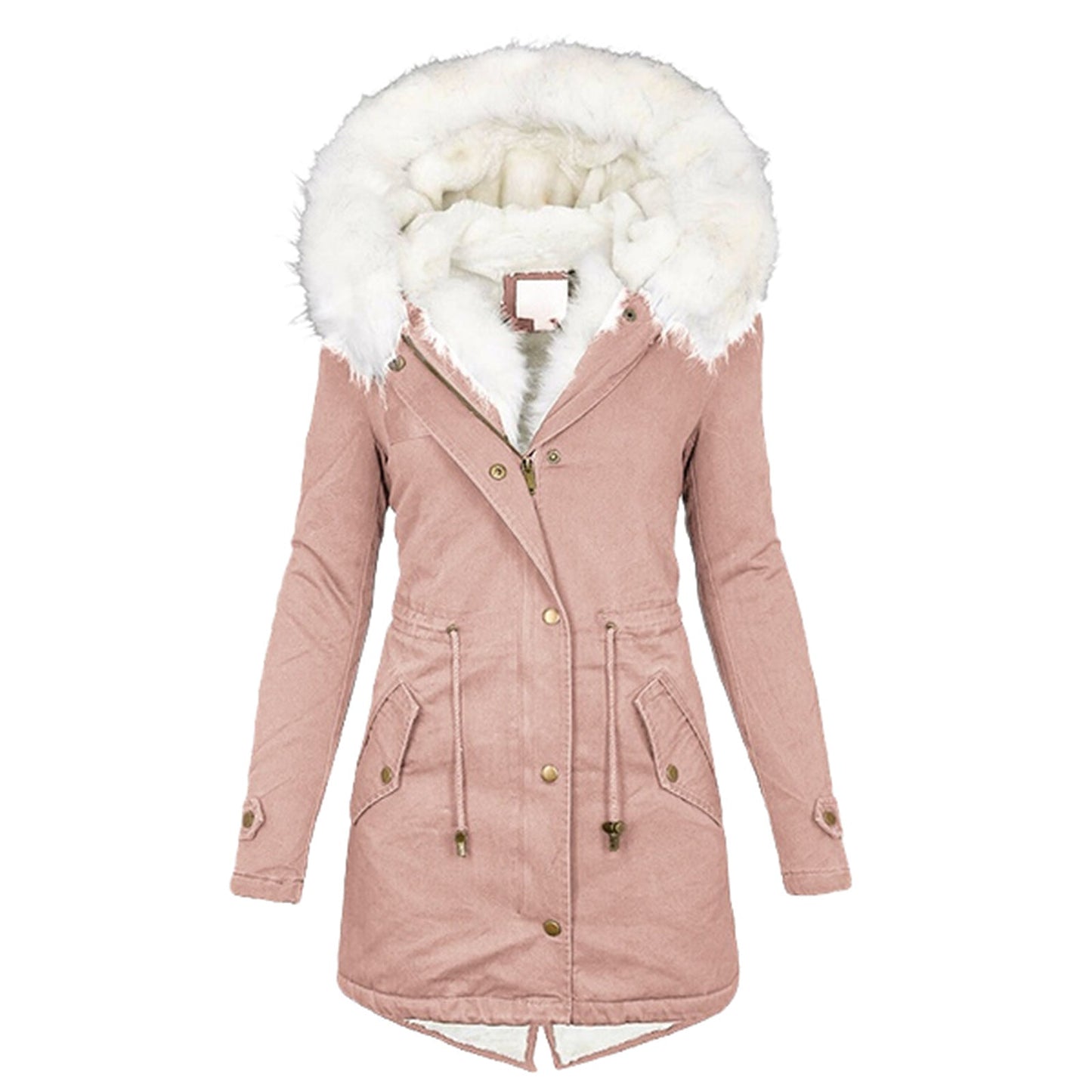 Gabriela | Warme Damen Winterparka mit Pelzbesetzter Kapuze