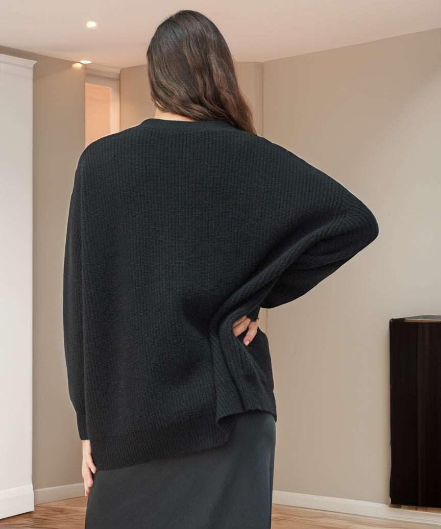 Monika | Damen Lockerer Knopfleisten Gemütlicher Cardigan