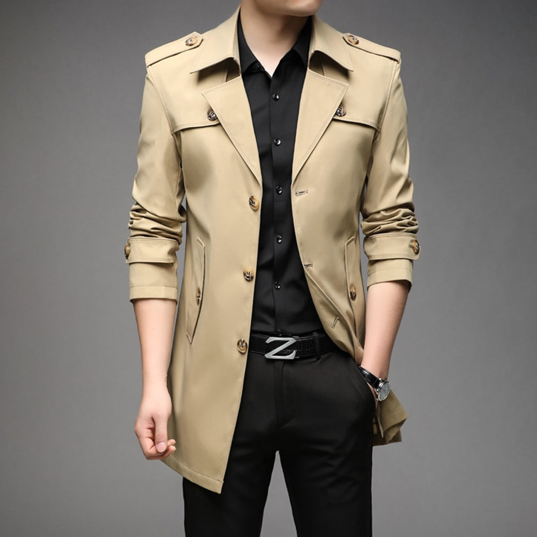 Richard | Herren Klassischer Trenchcoat mit Knopfleiste