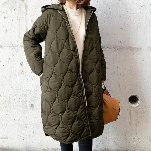 Gabriela | Damen Winter Steppmantel mit Kapuze