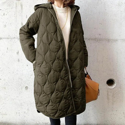 Gabriela | Damen Winter Steppmantel mit Kapuze