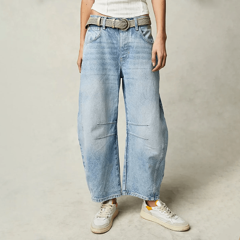 Leonie | Damen Locker geschnittene High-Waist Freizeitjeans
