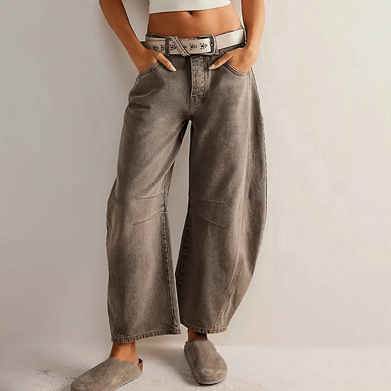 Leonie | Damen Locker geschnittene High-Waist Freizeitjeans