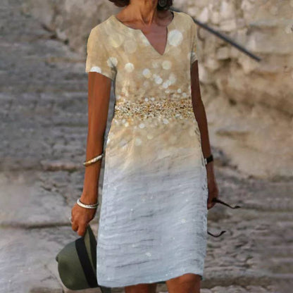 Bettina | Damen Kurzarmkleid mit Blumenmuster