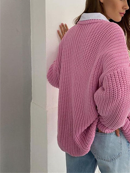 Maria | Damen Winter Strickpullover mit lockerer Passform