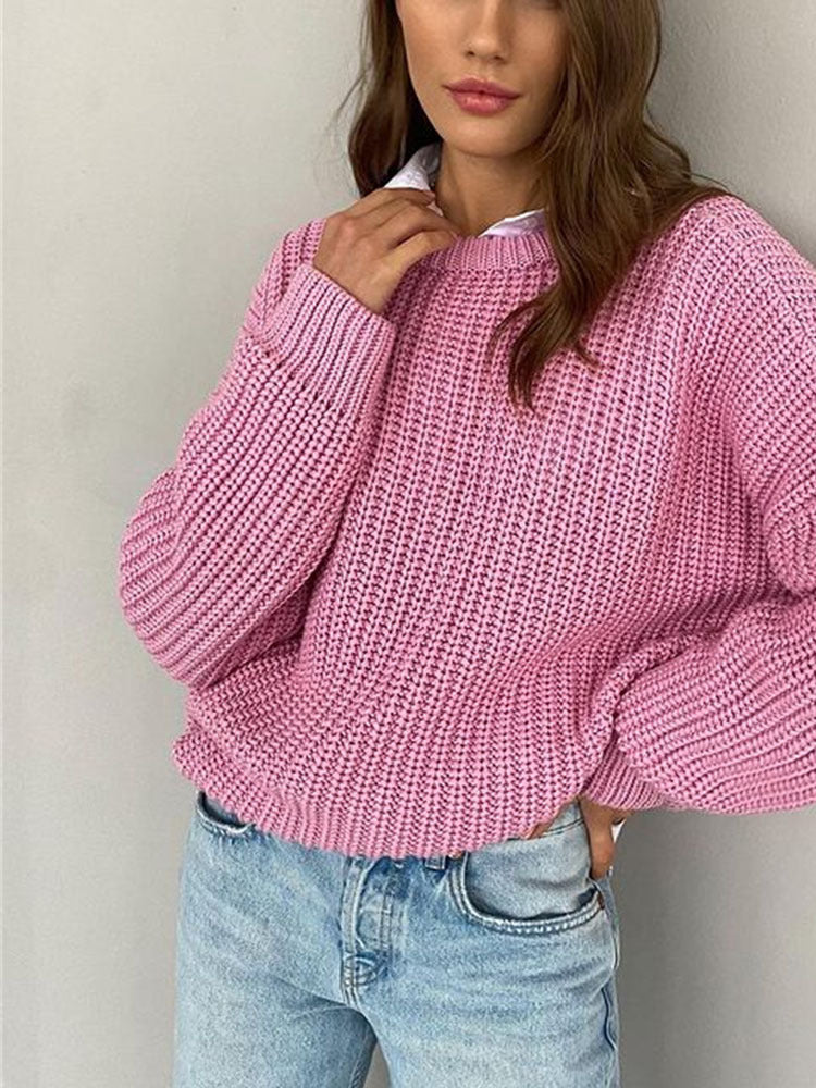 Maria | Damen Winter Strickpullover mit lockerer Passform