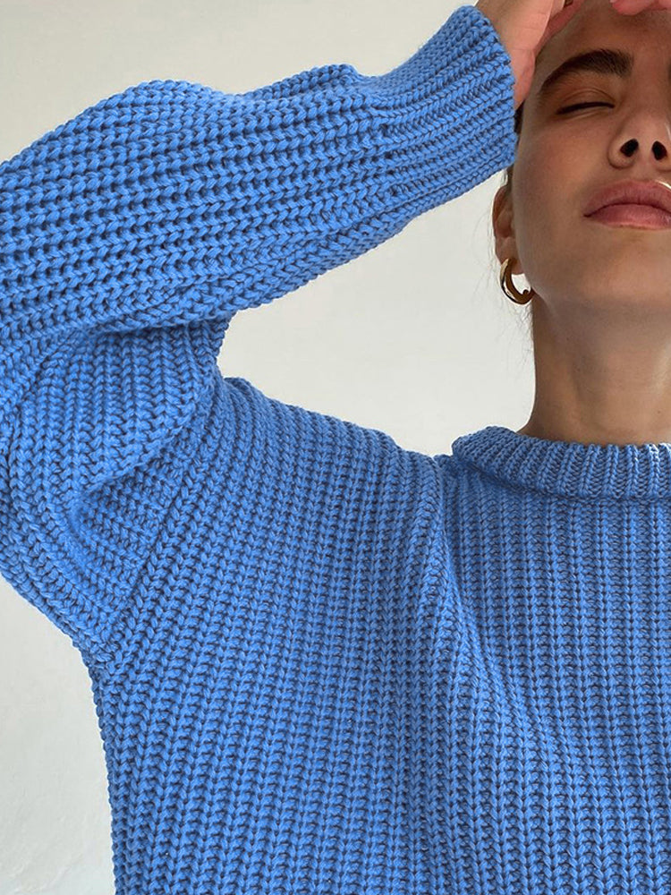Maria | Damen Winter Strickpullover mit lockerer Passform