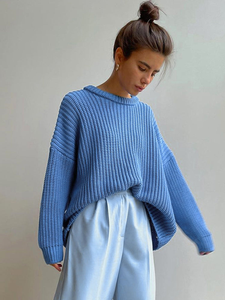 Maria | Damen Winter Strickpullover mit lockerer Passform
