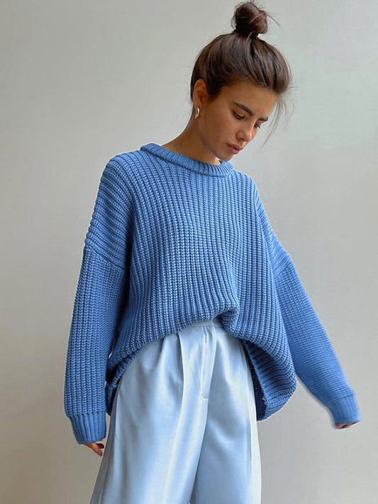 Maria | Damen Winter Strickpullover mit lockerer Passform