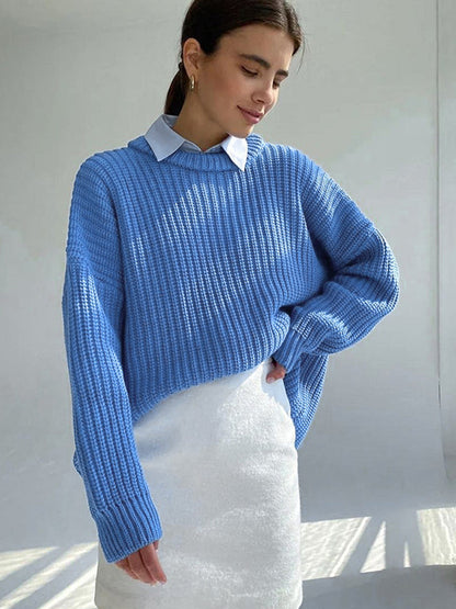 Maria | Damen Winter Strickpullover mit lockerer Passform