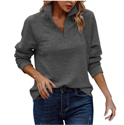 Tanja | Damen Winterpullover mit Reißverschluss