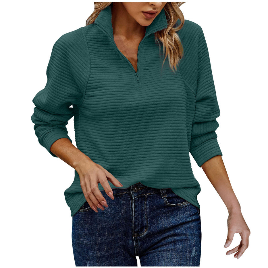 Tanja | Damen Winterpullover mit Reißverschluss