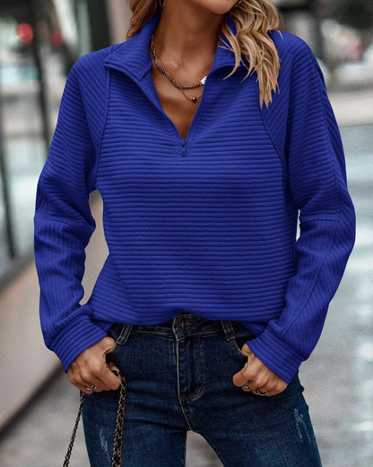 Tanja | Damen Winterpullover mit Reißverschluss