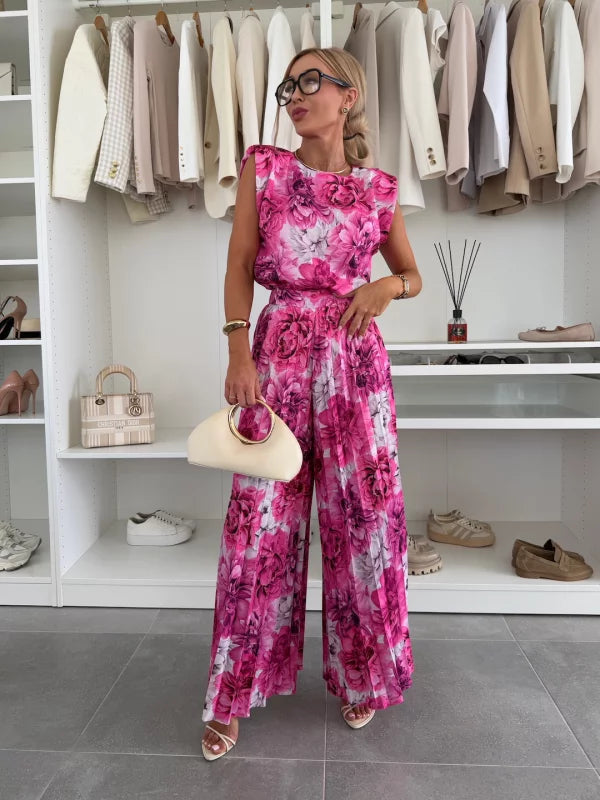 Andrea | Schickes Damen-Set aus Faltenhose und Oberteil