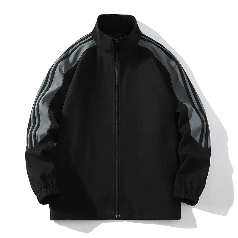 Jakob | Herren Gestreiftes Trainingsanzug-Set mit Reißverschluss