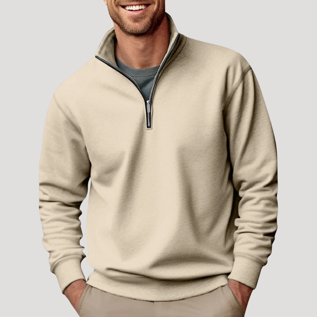 Tobias | Herren Freizeit Halb-Zip Pullover Sweatshirt