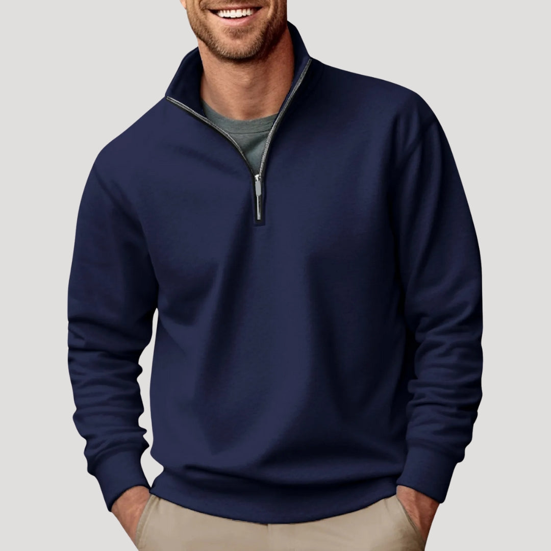 Tobias | Herren Freizeit Halb-Zip Pullover Sweatshirt