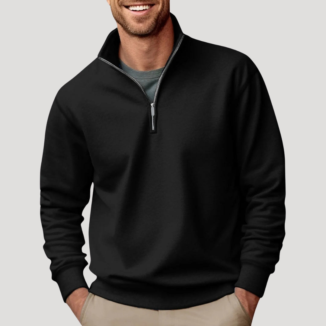 Tobias | Herren Freizeit Halb-Zip Pullover Sweatshirt