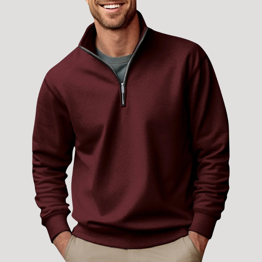 Tobias | Herren Freizeit Halb-Zip Pullover Sweatshirt