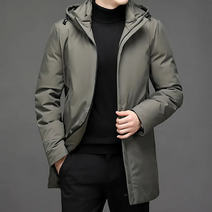 Georg | Herren Warme Winter-Steppjacke mit Kapuze
