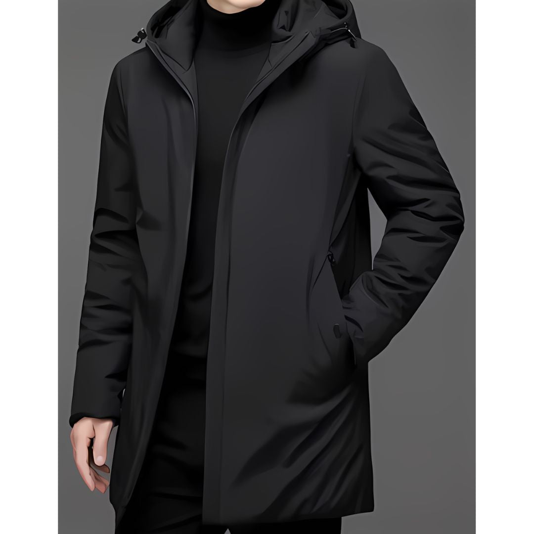 Georg | Herren Warme Winter-Steppjacke mit Kapuze
