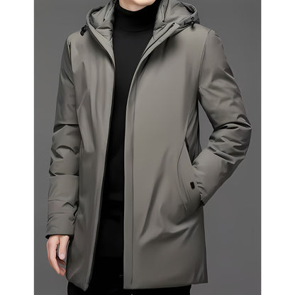 Georg | Herren Warme Winter-Steppjacke mit Kapuze