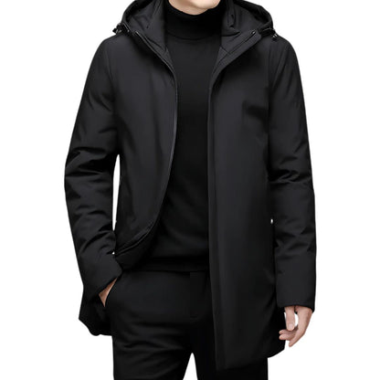 Georg | Herren Warme Winter-Steppjacke mit Kapuze