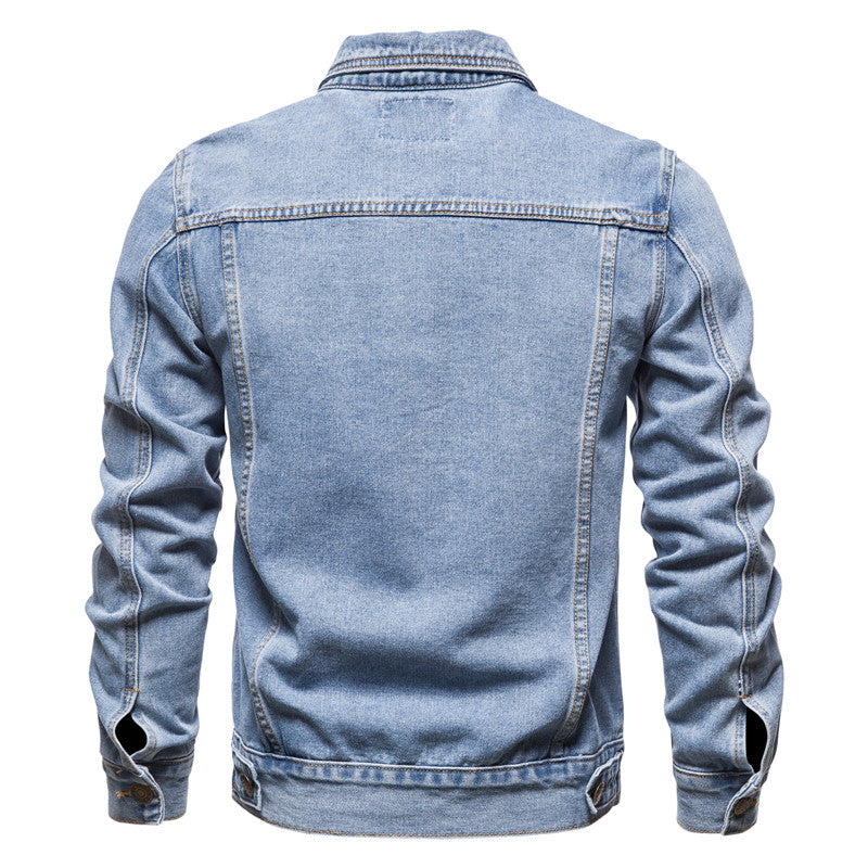 Jakob | Herren Jeansjacke mit langen Ärmeln und Knopfleiste