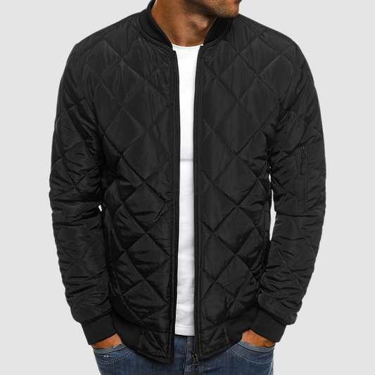 Florian | Herren Bomberjacke mit gestepptem Diamantmuster