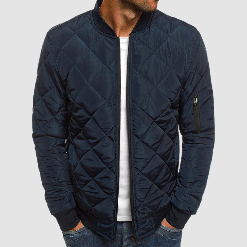 Florian | Herren Bomberjacke mit gestepptem Diamantmuster