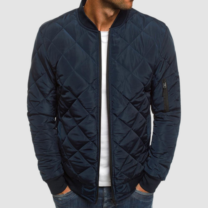 Florian | Herren Bomberjacke mit gestepptem Diamantmuster
