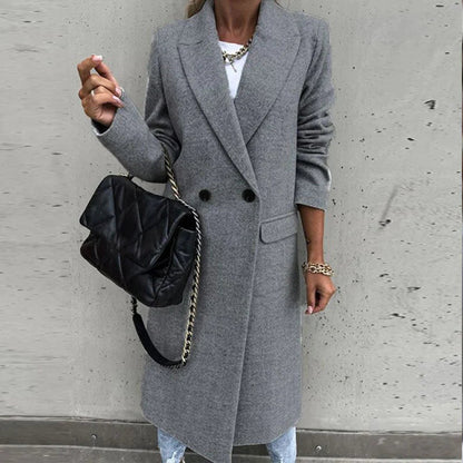 Sabina | Damen Winter Doppelreihiger Mantel