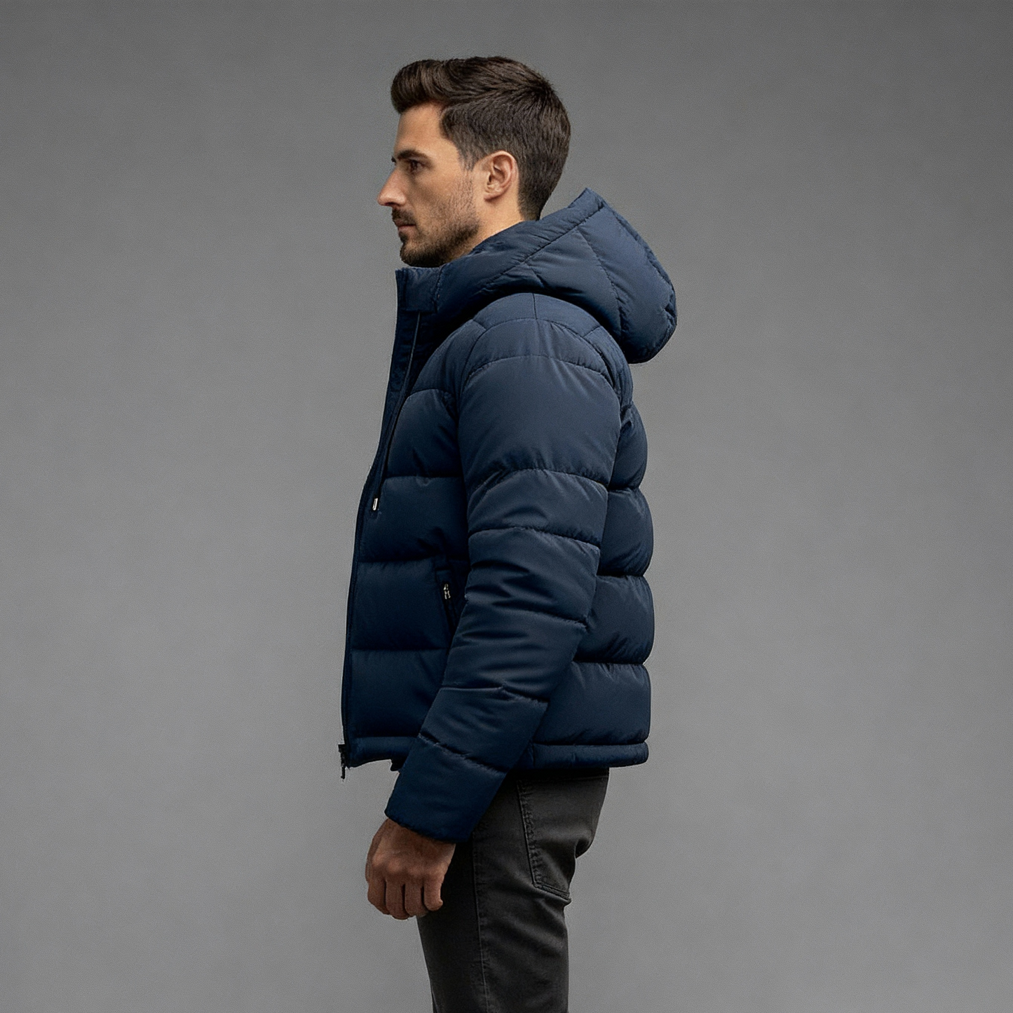 Nils | Herren Winter Steppjacke Mit Kapuze