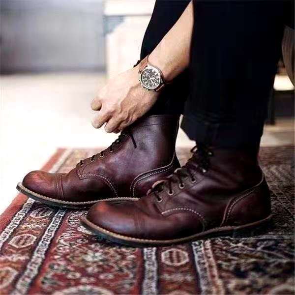Edith | Herren Winter Leder Schnürstiefel