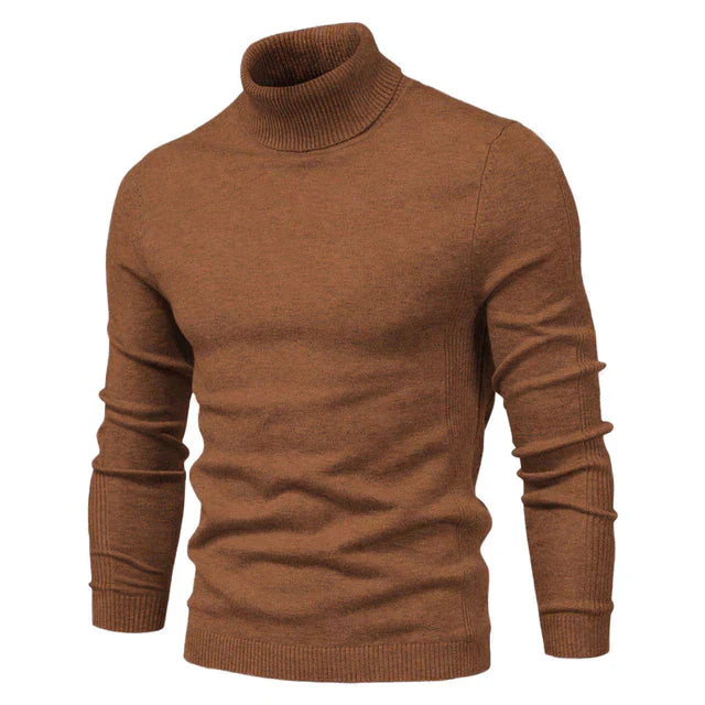 Andreas | Herren Gestrickter Warmer Rollkragen-Winterpullover