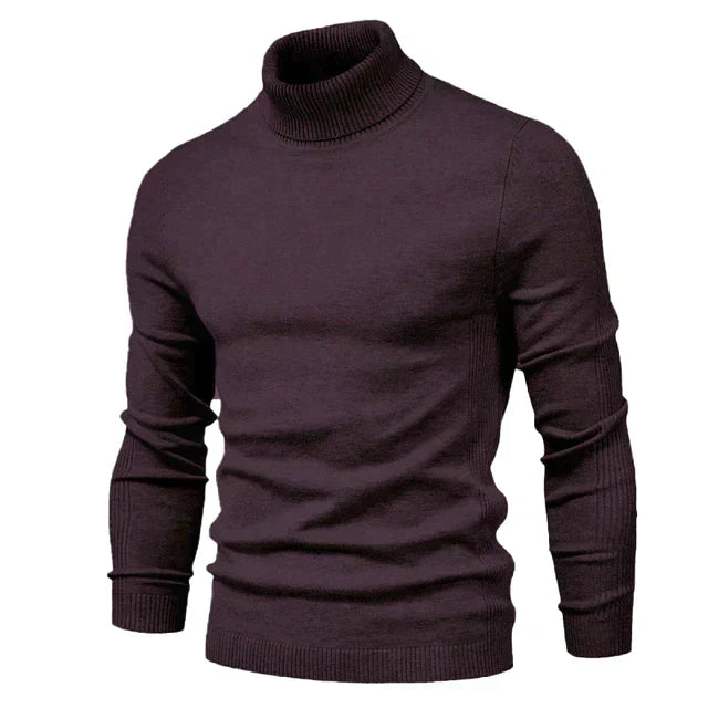 Andreas | Herren Gestrickter Warmer Rollkragen-Winterpullover