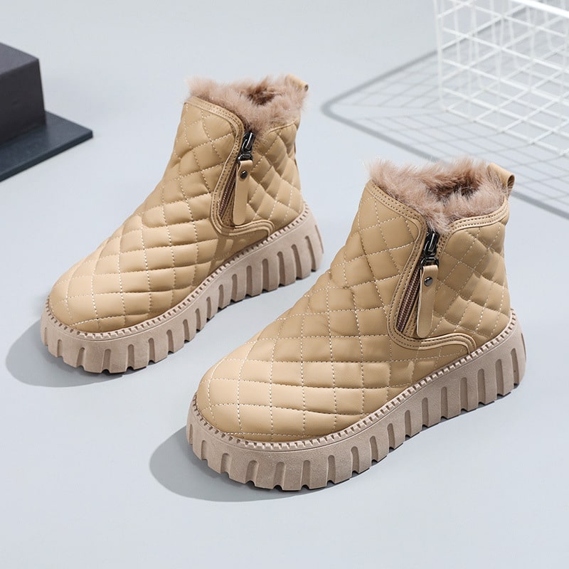 Veronika | Damen Winter Stepp Stiefeletten mit Reißverschluss