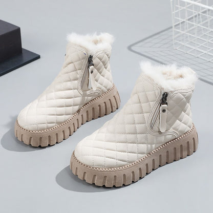 Veronika | Damen Winter Stepp Stiefeletten mit Reißverschluss