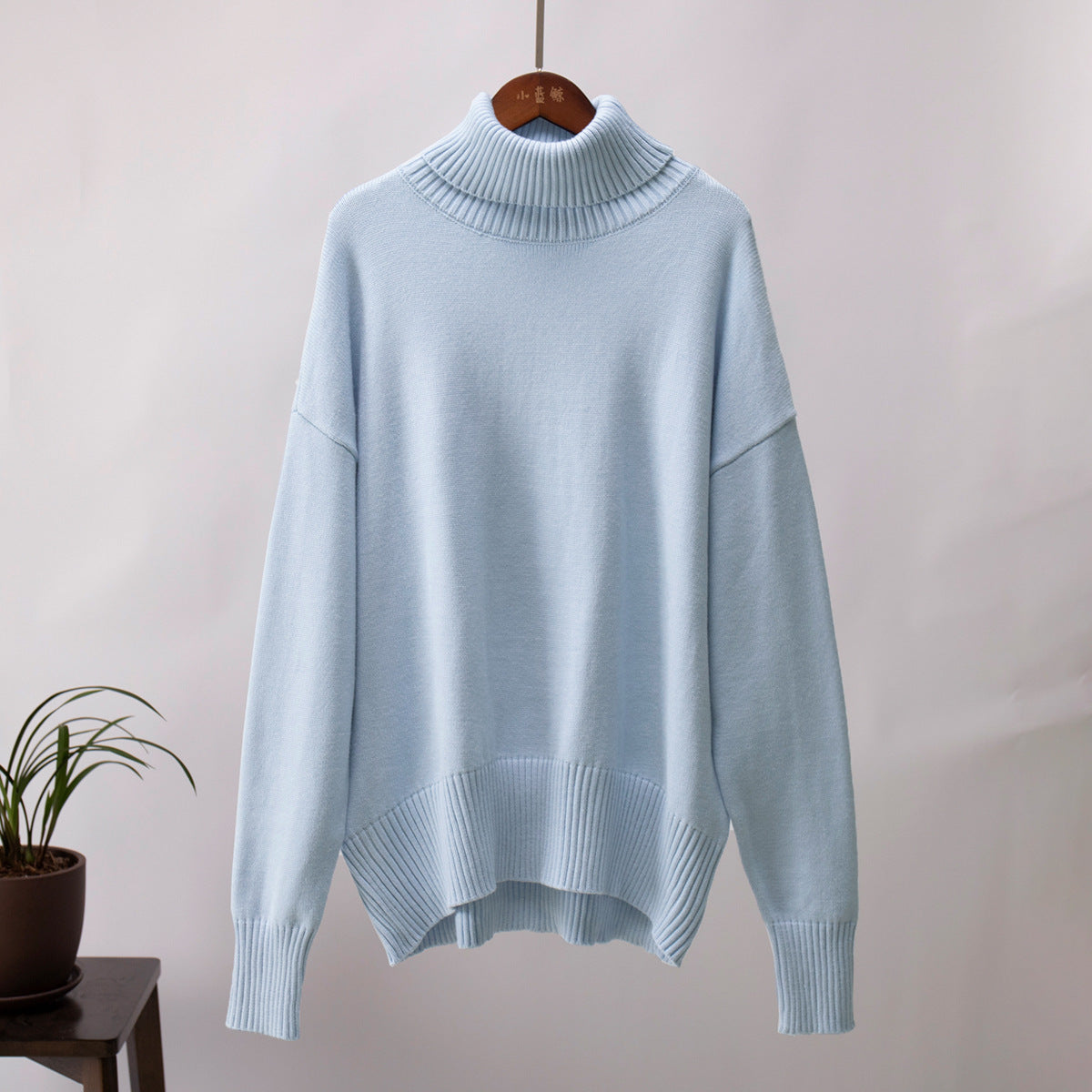 Isabella | Damen Weicher Strickpullover mit Hohem Kragen für den Winter