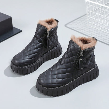 Veronika | Damen Winter Stepp Stiefeletten mit Reißverschluss