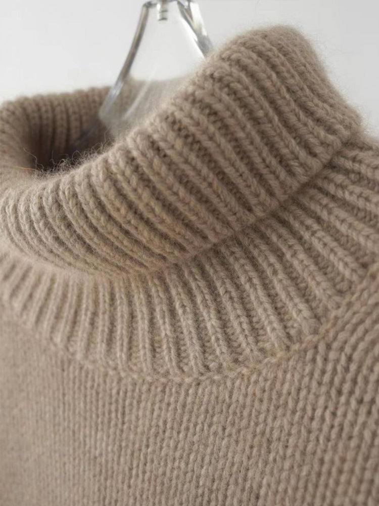 Nadine | Damen Winter Rollkragen Oversize Pullover