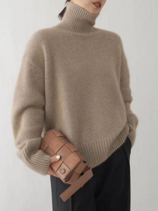 Nadine | Damen Winter Rollkragen Oversize Pullover
